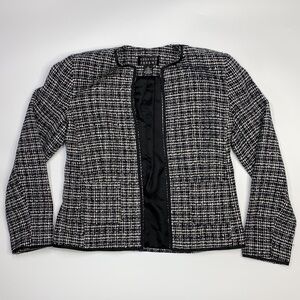 Spenser Jeremy Black and White Open Front Blazer Medium